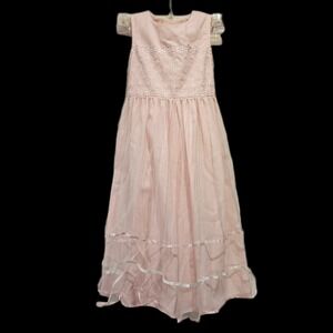 Bonnie Jean Pink Lace and Ribbon Dress Size 6X‎
